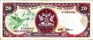 Trinidad and Tobago 20 Dollars, 1985 obverse