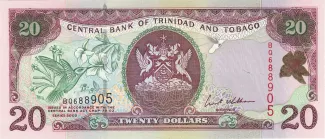 Trinidad and Tobago 20 Dollars, 2002 obverse