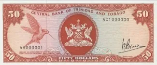 Trinidad and Tobago 50 Dollars, 1977 obverse
