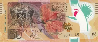 Trinidad and Tobago 50 Dollars, 2014 P-54 obverse