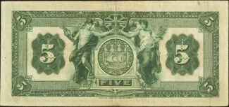 Trinidad and Tobago 5 Dollars, 1921 reverse