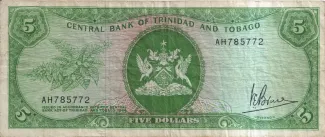 Trinidad and Tobago 5 Dollars, 1977 obverse