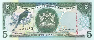 Trinidad and Tobago 5 Dollars, 2002 obverse