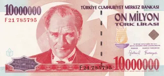 Turkey 10.000.000 Lira, 1999 image