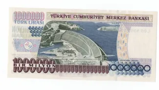 Turkey 1.000.000 Lira, 1995-1996 reverse