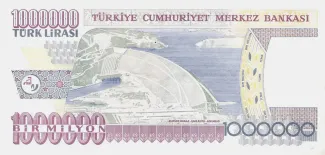 Turkey 1.000.000 Lira, 2002 reverse