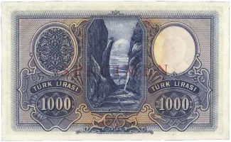 Turkey 1,000 Liri,  reverse