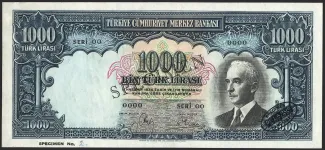 Turkey 1.000 Lira, 1940 image