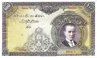 Turkey 100 Lira, 1927 image