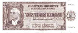 Turkey 100 Lira, 1942 image