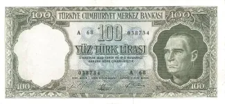 Turkey 100 Lira, 1969 image