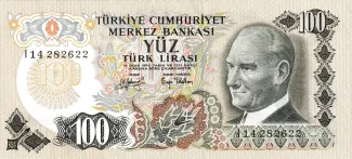 Turkey 100 Lira, 1983 image