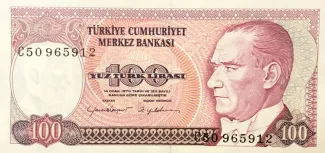 Turkey 100 Lira, 1984 image
