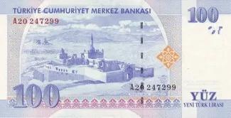 Turkey 100 New, 2005 reverse