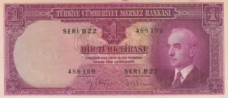 Turkey 1 Lira, 1942 image