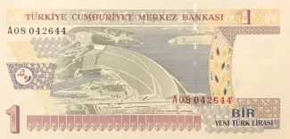Turkey 1 New, 2005 reverse
