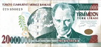 Turkey 20.000.000 Lira, 2001 image