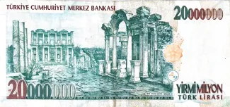 Turkey 20.000.000 Lira, 2001 reverse