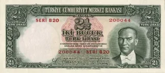 Turkey 2 Lira, 1939 image