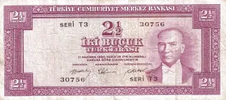 Turkey 2 Lira, 1955 image