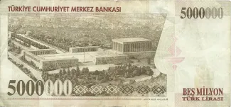 Turkey 5.000.000 Lira, 1997 reverse
