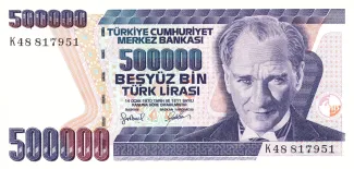 Turkey 500.000 Lira, 1997 image