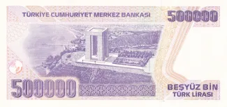 Turkey 500.000 Lira, 1997 reverse