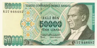 Turkey 50.000 Lira, 1995 image
