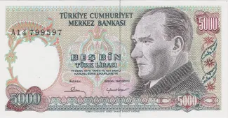 Turkey 5.000 Lira, 1981 image