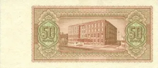 Turkey 50 Kuruş, 1944 reverse