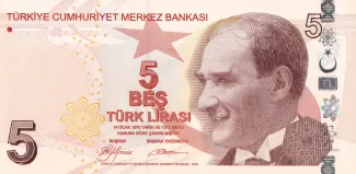 Turkey 5 Lira, 2009 image