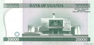 Uganda 20.000 Shillings, 1999-2002 reverse