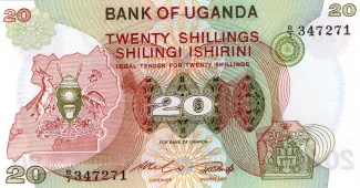Uganda 20 Shillings, 1982 image