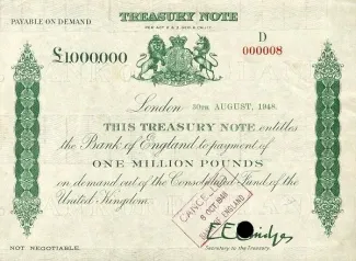 United Kingdom 1,000,000 Pounds, 1948 P-361 obverse