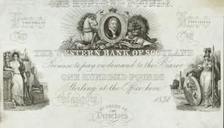 Scotland 100 Pounds, 1836 obverse