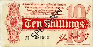United Kingdom 10 Shillings, 1914 P-346 obverse