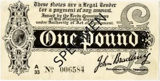 United Kingdom 1 Pounds, 1914 P-347 obverse
