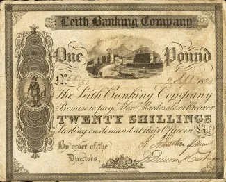 Scotland 1 Pound, 1823-1824 obverse