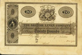 Scotland 20 Pounds, 1822 obverse