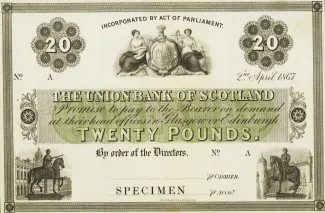 Scotland 20 Pounds, 1867-1877 obverse