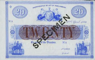 Scotland 20 Pounds, 1891 obverse