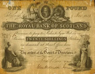 Scotland 20 Shillings, 1832 P-304 obverse