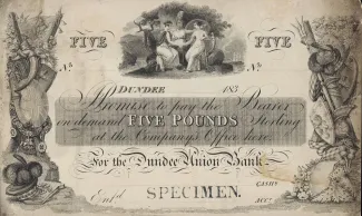 Scotland 5 Pounds, 1830-1839 obverse