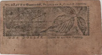 United States (pre-federal and private/territorial) 1 Dollar, 1774 reverse