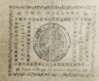United States (pre-federal and private/territorial) 2 Dollars, 1776 reverse