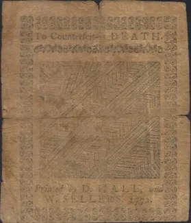 United States (pre-federal and private/territorial) 2 Shillings 6 Pence / ½ Crown, 1772 reverse