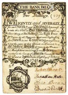 United States (pre-federal and private/territorial) 2 Shillings, 1741 obverse