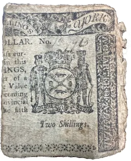 United States (pre-federal and private/territorial) 2 Shillings, 1776 obverse