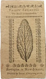 United States (pre-federal and private/territorial) 30 Shillings, 1776 reverse