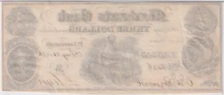 United States (pre-federal and private/territorial) 3 Dollars, 1854 reverse